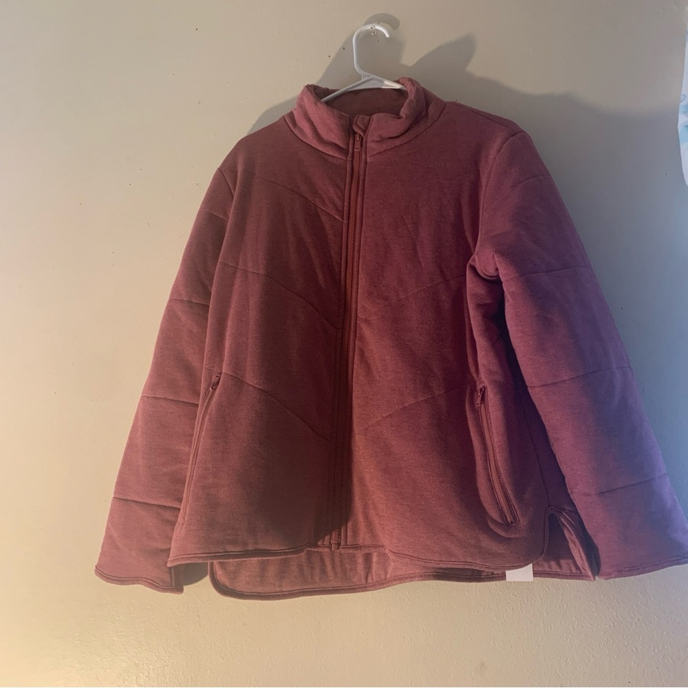 Three Dots Red Puffer Jacket Woman’s Size Large